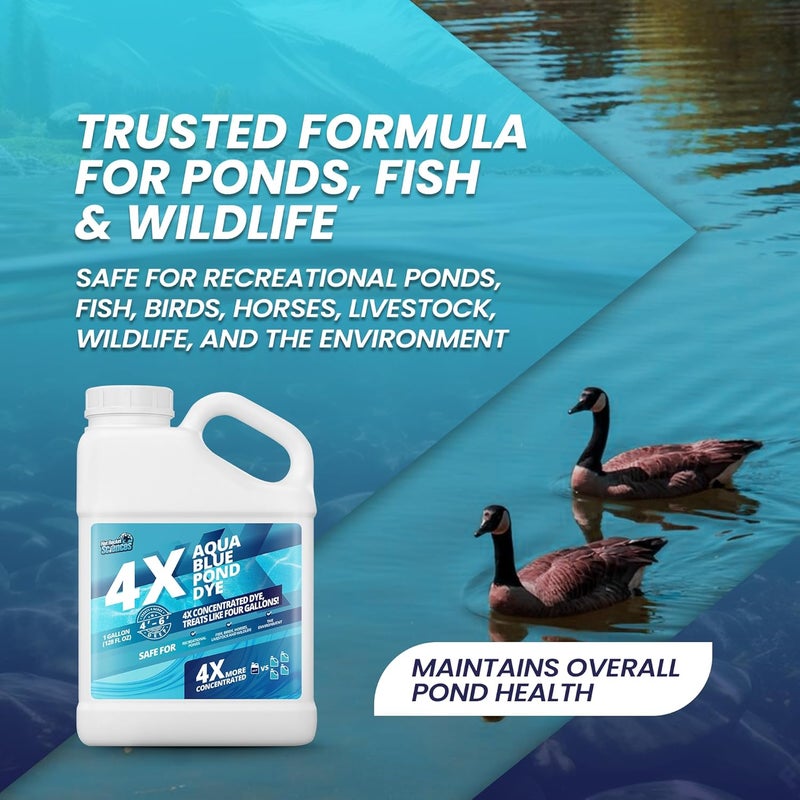 Not Rocket Sciences 1 Gallon Aqua Blue Pond Dye 4X Concentrate, Lake & Pond Dye Blue for Aqua Colored Water, Ideal Lake Colorant, Aquashade Colorant That Protects Against Sunlight - Ideal for Fish and Wildlife - Image 5